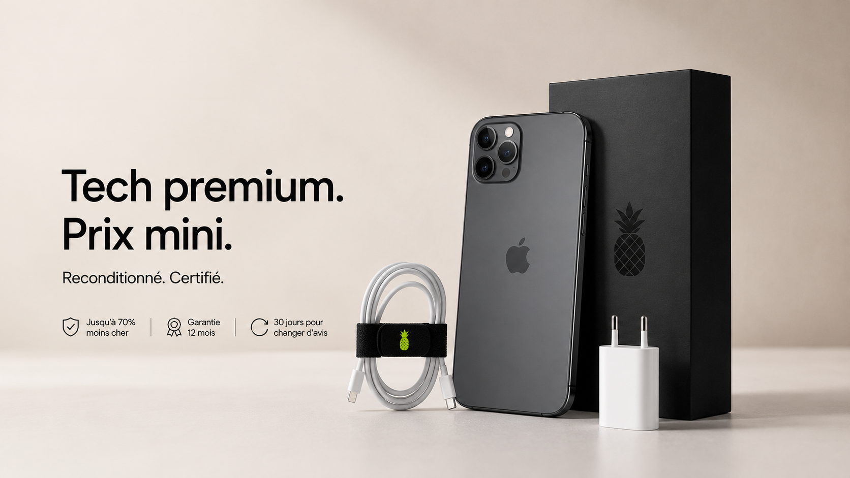 Tech premium, prix mini — iPhone reconditionné certifié et garanti 12 mois
